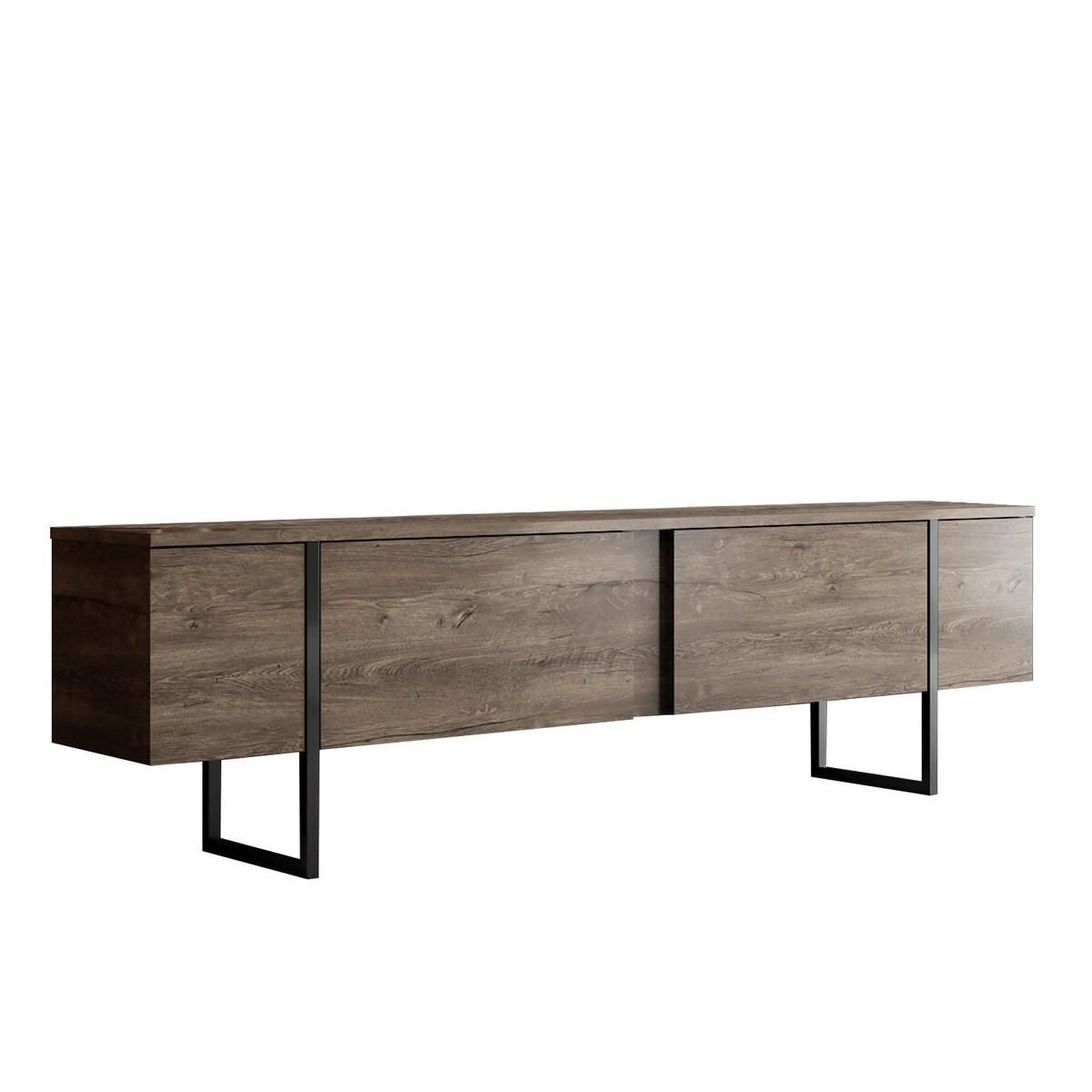 TV-MÖBEL mit 2 Klapptüren Luxe 180/30/50 cm - Braun, Holzwerkstoff (180/50/30cm) - Calicosy