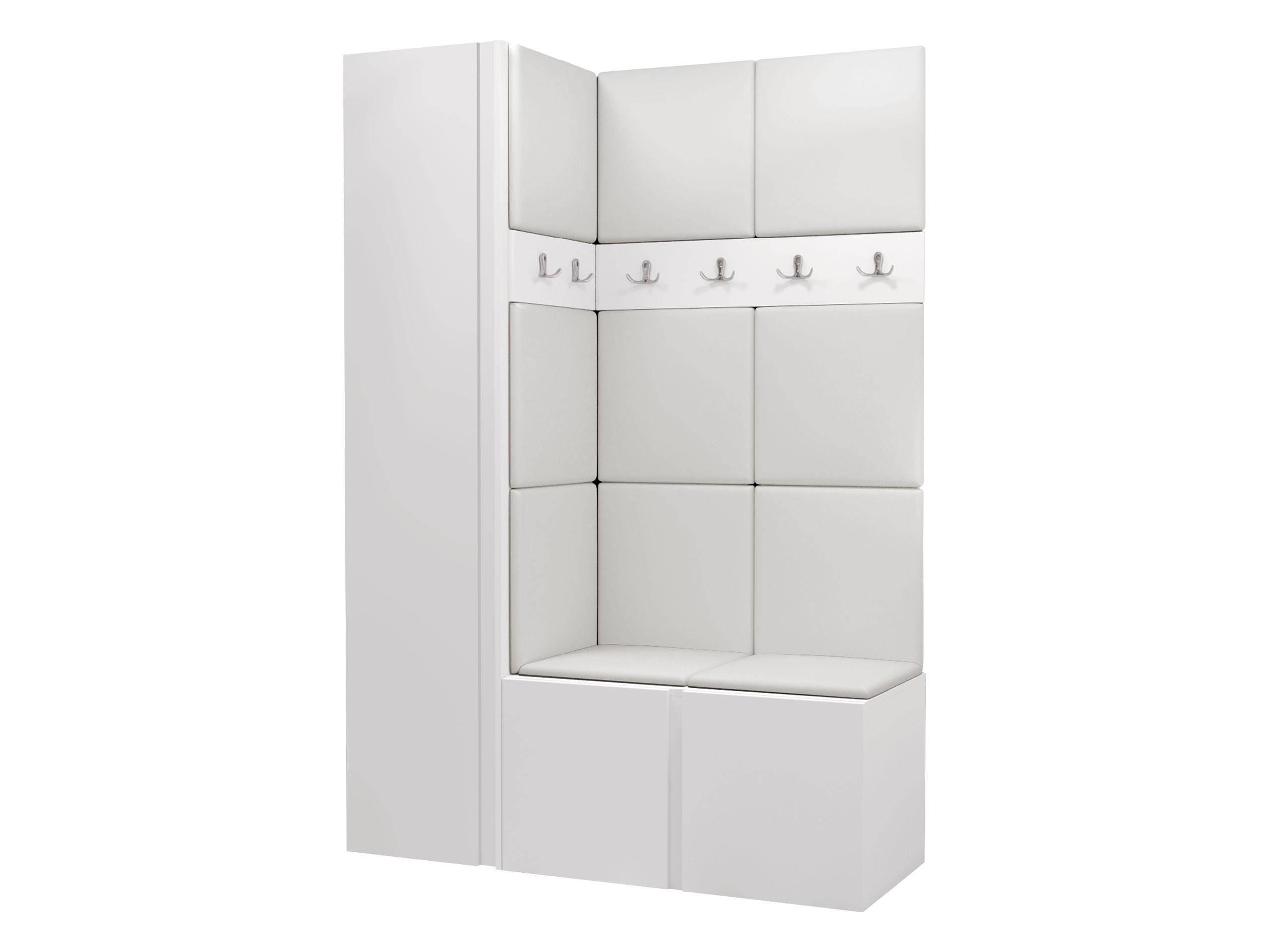 GARDEROBEN-SET Orion IX - Weiß, Holzwerkstoff/Kunststoff (124/186/46cm) - MIRJAN24