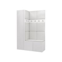 GARDEROBEN-SET Orion IX - Weiß, Holzwerkstoff/Kunststoff (124/186/46cm) - MIRJAN24