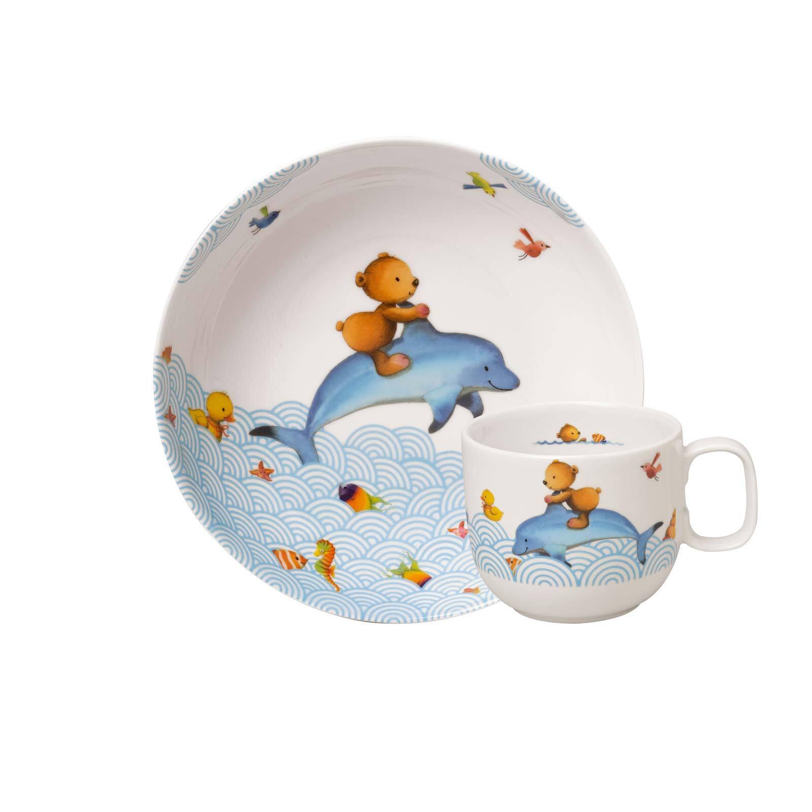 KINDERGESCHIRRSET Happy as a Bear bunt 2er Set - Multicolor, Keramik (2/2/2cm) - Villeroy & Boch