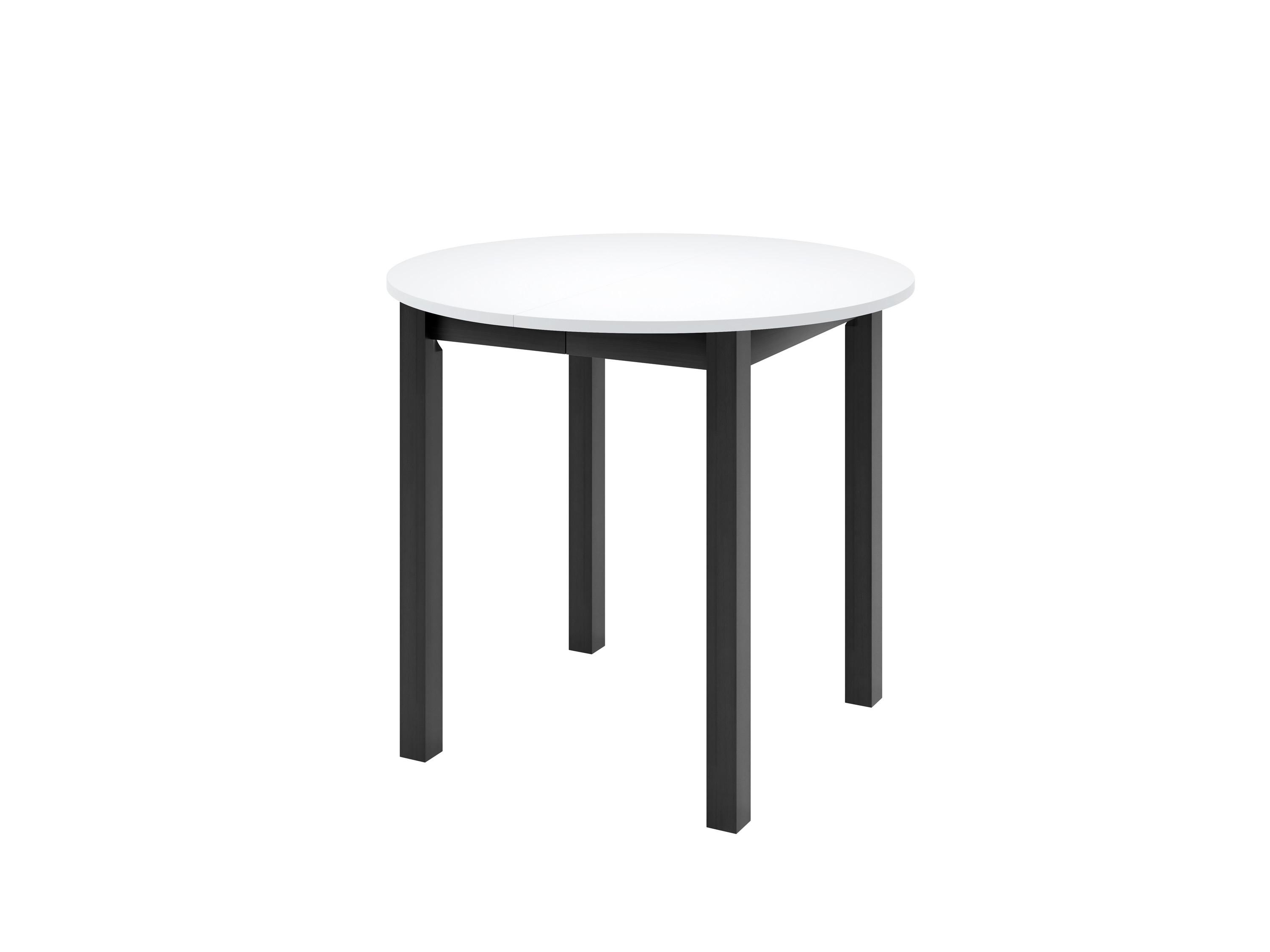 ESSTISCH LUCA P Ausziehbar 90 - 130 / 90 x 77 cm - Schwarz/Weiß, Holz (90/90/77cm) - MASSENO
