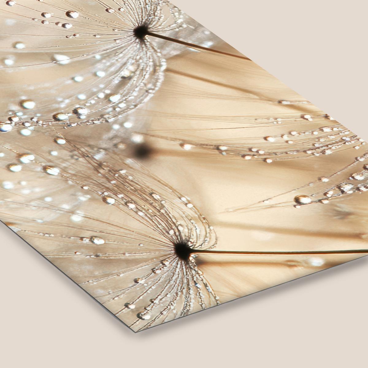 POSTER MIT RAHMENGERAHMTES BILD Löwenzahn - Abstrakt - Natur - Beige 60x90 cm - Braun, Papier (60/90cm) - MuchoWow