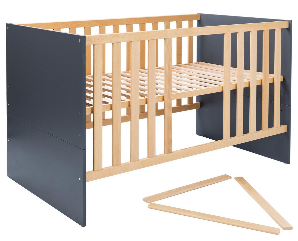 BABYZIMMER SET Alessio 2-tlg. - Anthrazit/Silberfarben, Holz/Holzwerkstoff (1/1/1cm) - arthur berndt