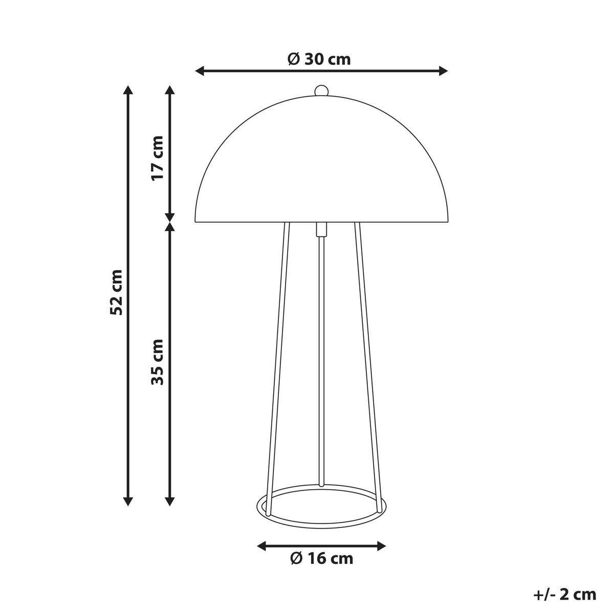 TISCHLAMPE Metall Schwarz Mopan - Schwarz, Metall (30/30/52cm) - Beliani