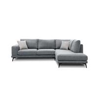 ECKSOFA MEDIOLANE 5-Sitzer, grau - Grau, Holzwerkstoff/Textil (282/219cm) - Wozimo