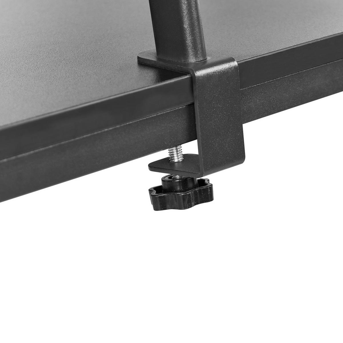 SCHREIBTISCH Schwarz 120/64 cm mit Fächern Biloxy - Schwarz, Holzwerkstoff (64/120/120cm) - Beliani