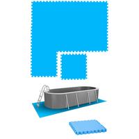 POOLMATTEN 1,9m² 8 EVA Matten 50 cm Blau - Blau, Kunststoff (50/50cm) - eyepower