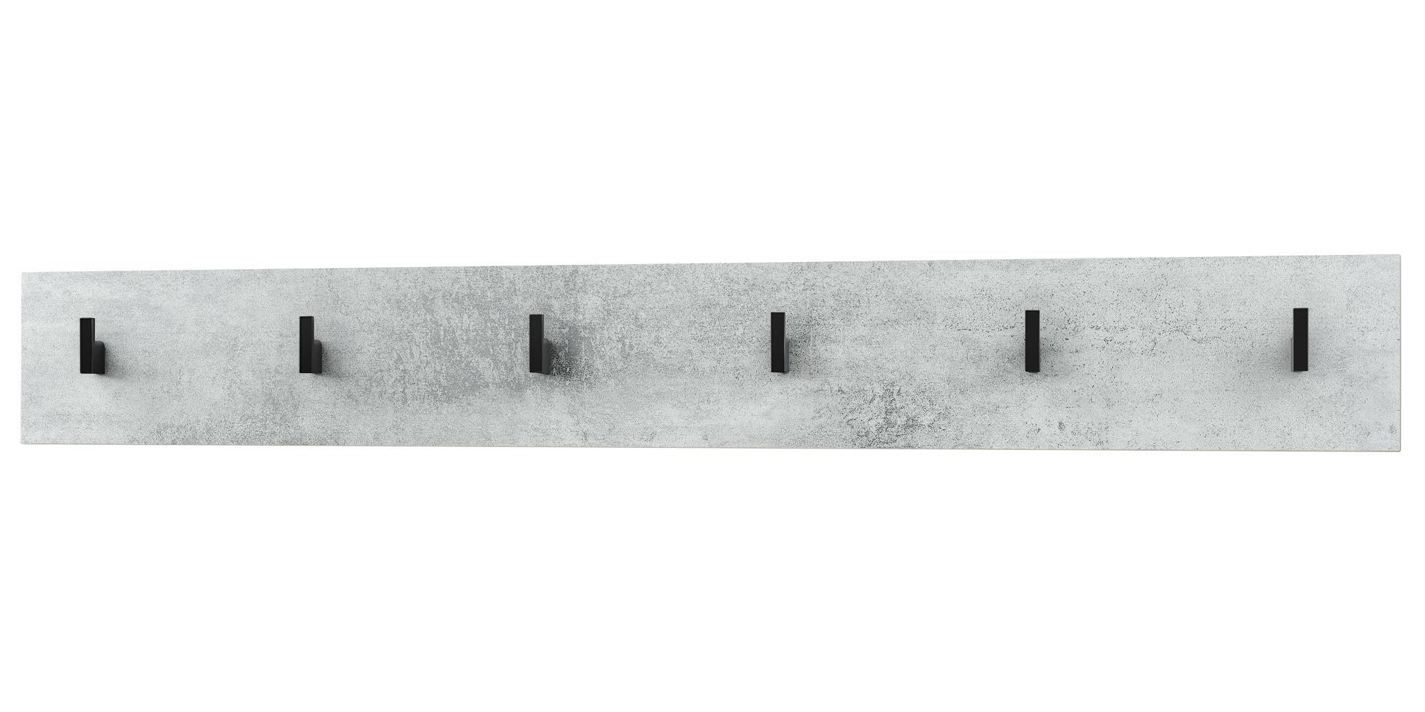 GARDEROBENPANEEL Linea Beton Oxid Optik - Hellgrau, Holzwerkstoff (110.5/14.5/3.5cm) - Vladon
