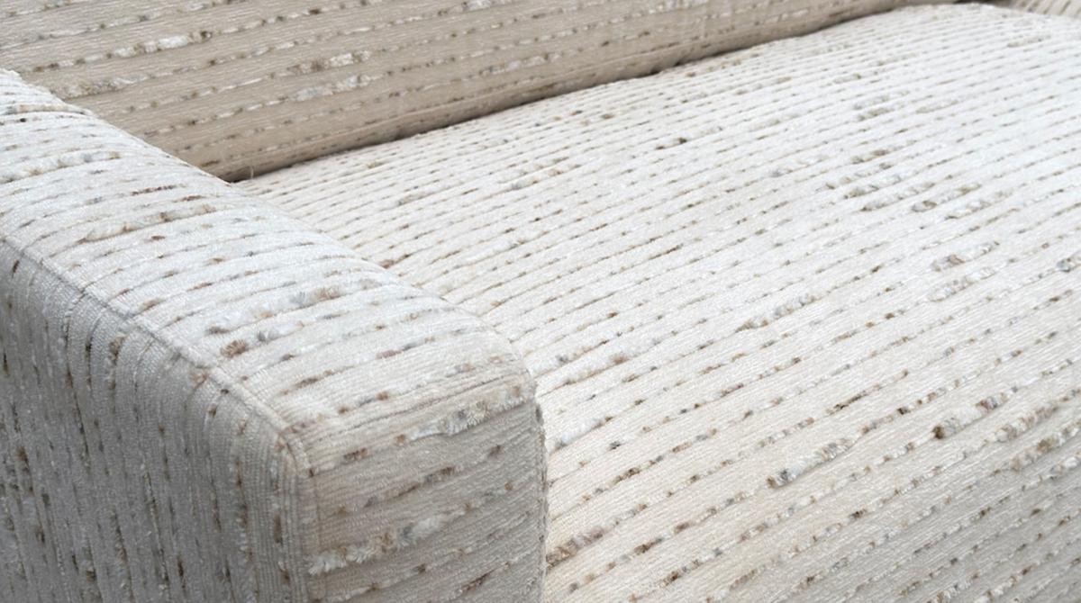 SOFA MARLIN Cremeweiß Flachgewebe - Creme/Schwarz, Kunststoff/Textil (262/80/100cm) - KAWOLA
