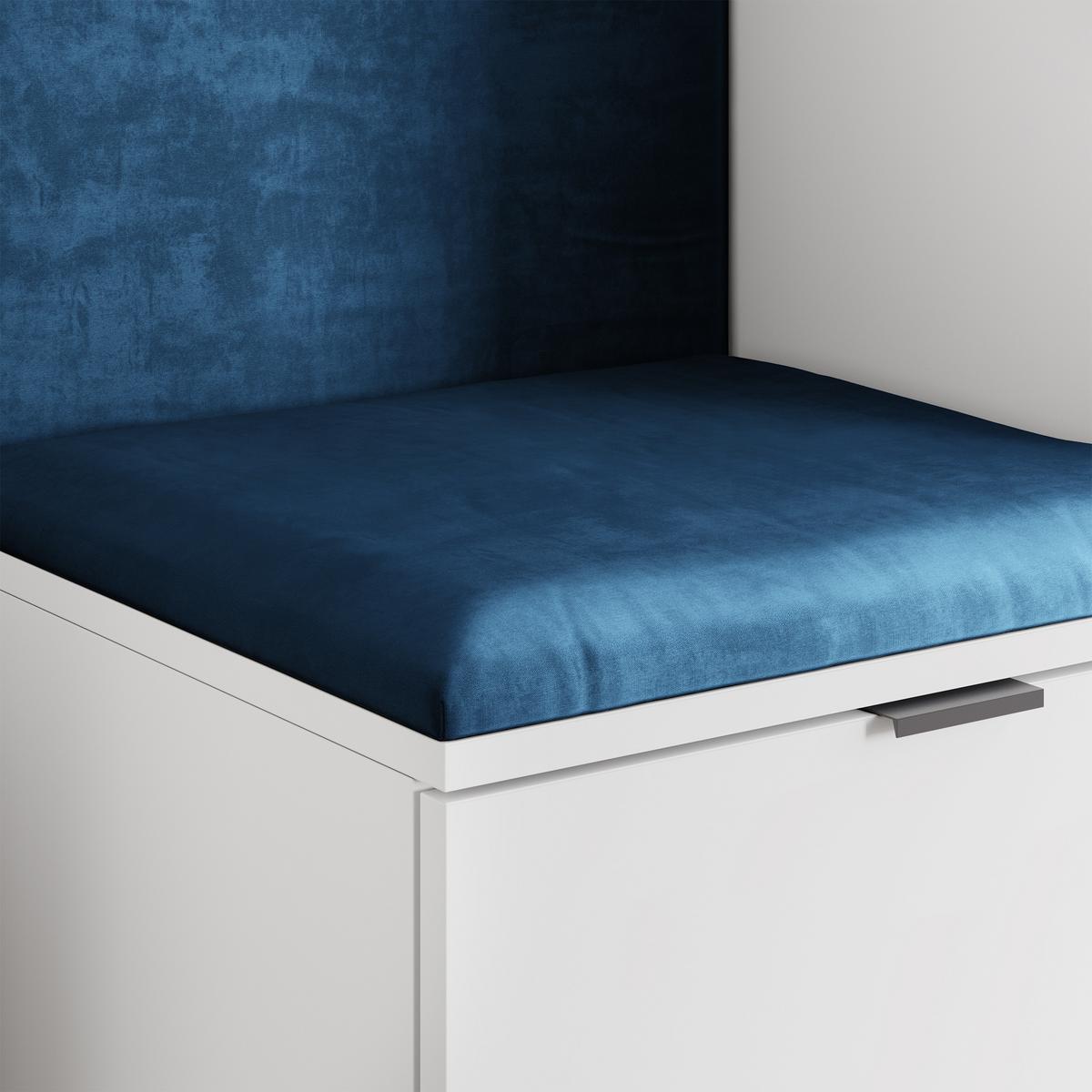 GARDEROBENSCHRANK VIRA 95/181/51 cm Modern Garderobe-Set Eiche Lefkas - Blau/Eichefarben, Holzwerkstoff (95/181/51cm) - MASSENO