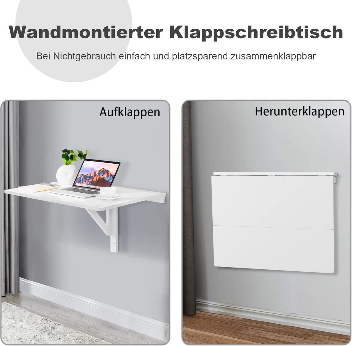 COMPUTERTISCH Weiß - Weiß, Holzwerkstoff (60/80/45cm) - COSTWAY