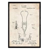 POSTER Stethoskop 2 Patent A3 Rahmenlos - Klar, Papier (29.7/5/42cm) - Nacnic