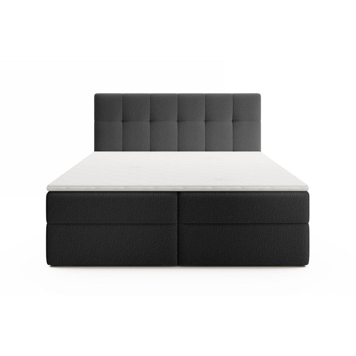 BOXBETT Arturo In Freya - Schwarz, Holzwerkstoff/Textil (140/200cm) - Fun Möbel