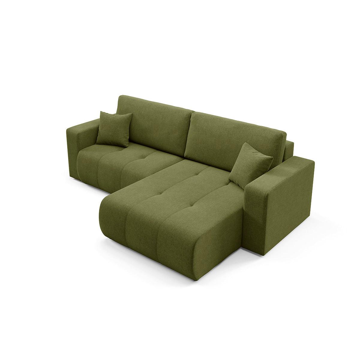 ECKSOFA Giulia 3 Sitzplätze Grün - Grün, Holz (244/149cm) - Petits-meubles
