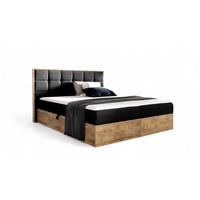 BOXBETT Kalypso überlänge Faro - Schwarz, Holzwerkstoff/Textil (140/220cm) - Fun Möbel