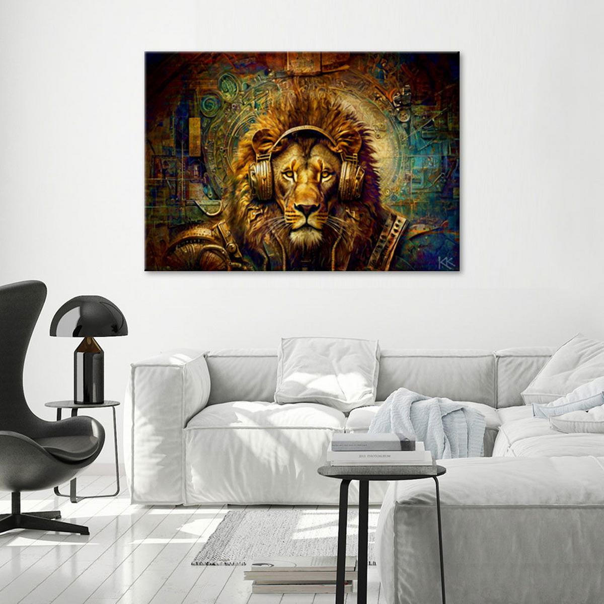 KUNSTDRUCK Gold 120/80 cm - Goldfarben, Textil (120/80cm) - KUNSTLOFT