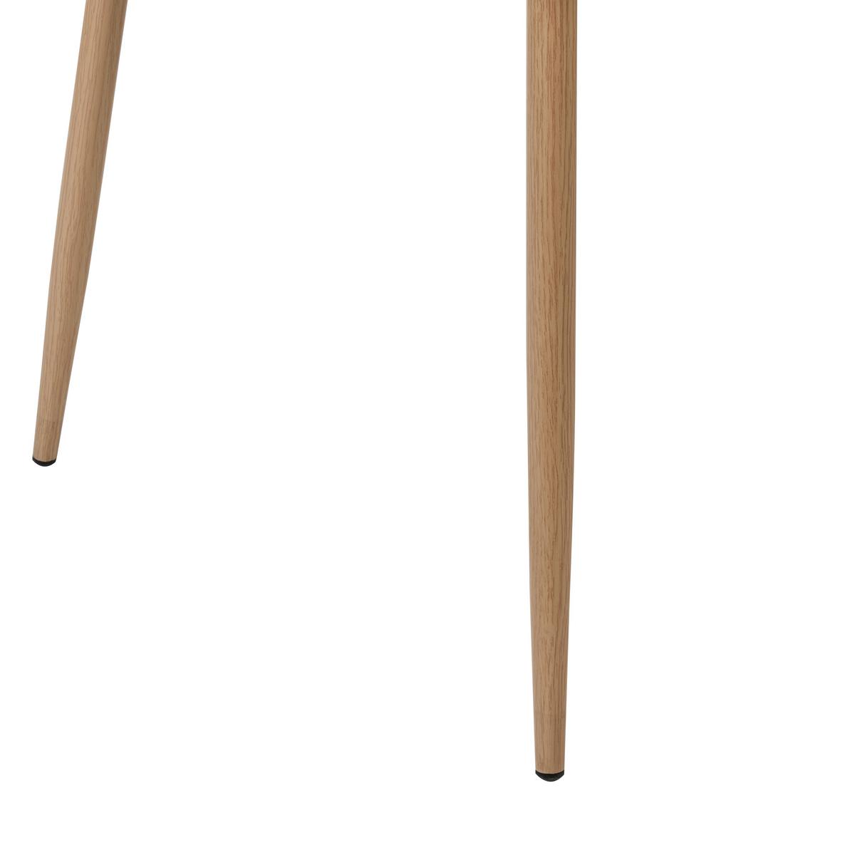 ESSZIMMERSTUHL 2er-Set Kunststoff Weiß/Heller Holzfarbton Fonda II - Grün, Kunststoff/Metall (57/83/51cm) - Beliani