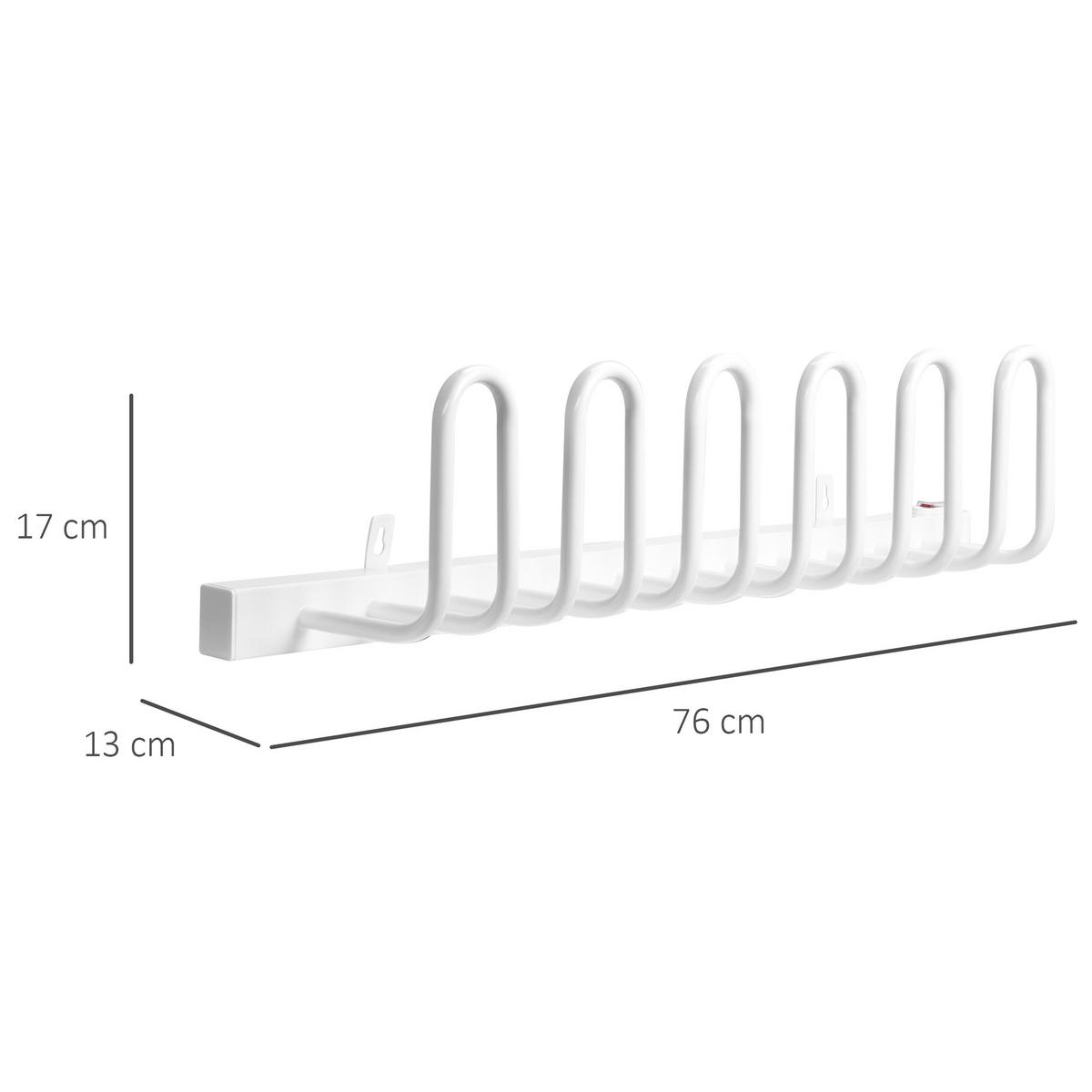 60 W Elektrischer Schuhtrockner für 3 Paar Schuhe Wandmontage Haushalt Weiß - Weiß, Metall (13/17/76cm) - HOMCOM
