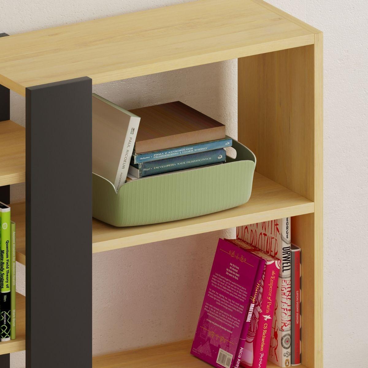 BÜCHERREGAL 5 Ebenen L80 x H152 cm - Axel - Eiche Bianco, Holzwerkstoff (29.5/152/31cm) - Calicosy