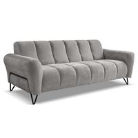 3-SITZER SOFA Volare mit Metallbeinen Hellgrau - Hellgrau/Schwarz, Textil/Metall (220/83/98cm) - Beautysofa