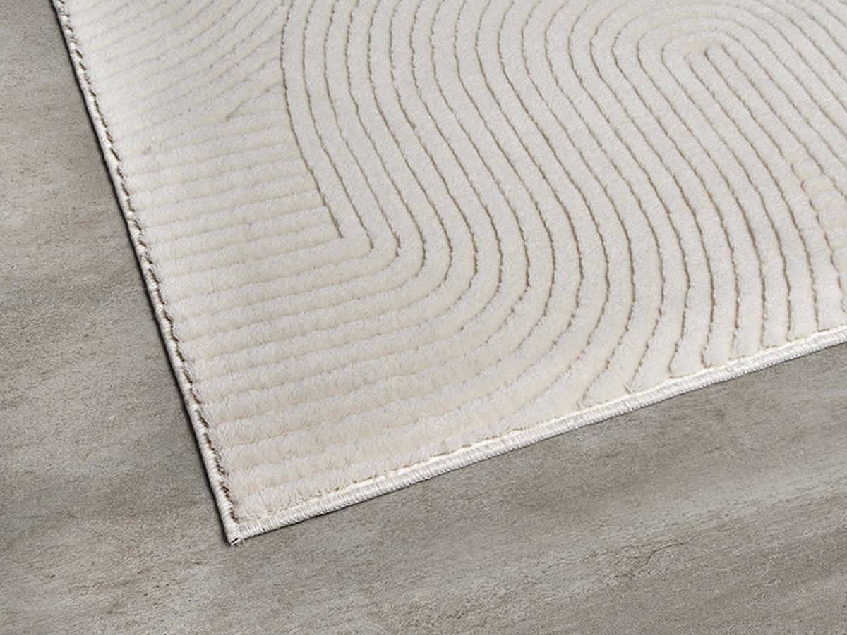 KURZFLORTEPPICH Antirutsch Geometrisch DALAR Polypropylen Creme 140 x 200 cm - Beige, Textil (140/200cm) - KADIMA DESIGN