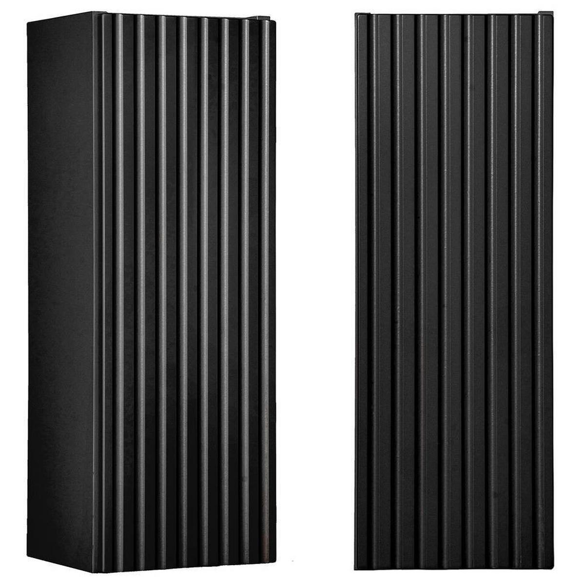 BAD-HÄNGESCHRANK Skelbolu - Schwarz, Holzwerkstoff (20/57/19cm) - [en.casa]