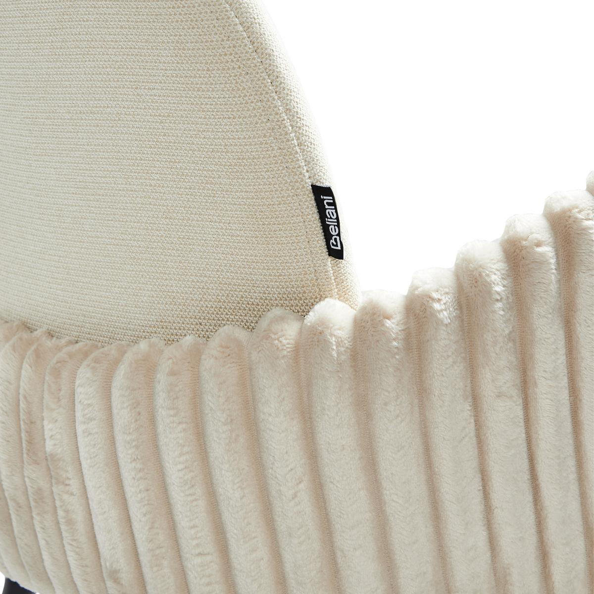 BARSTÜHLEN 2er-Set Hellbeige Amity - Beige/Schwarz, Textil (50/100/54cm) - Beliani