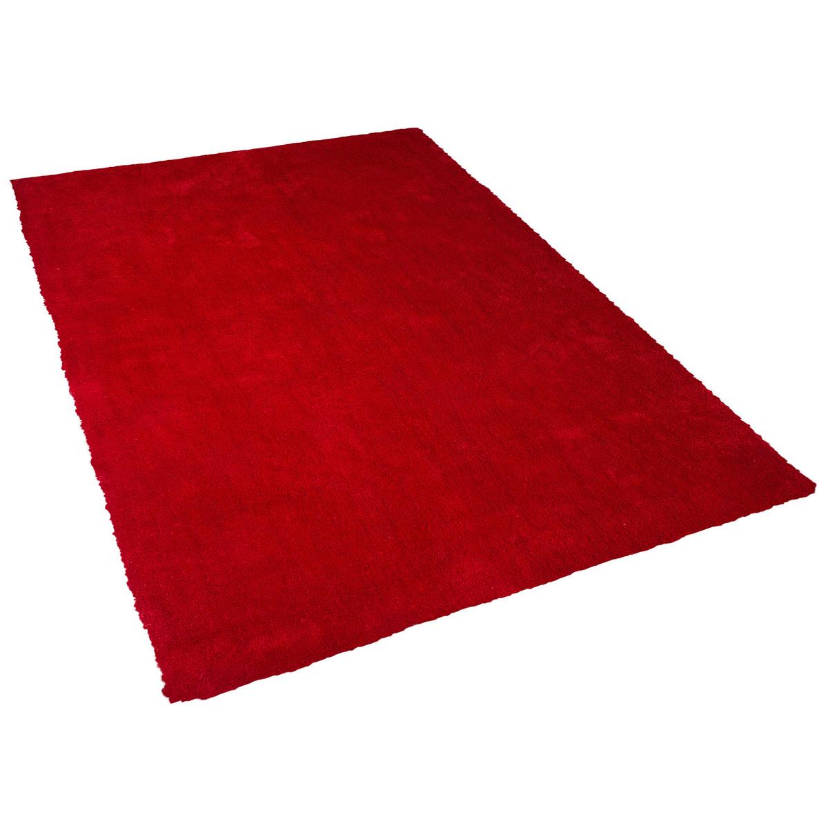 SHAGGY-TEPPICH Demre 230/160 cm - Rot, Kunststoff (160/230cm) - Beliani
