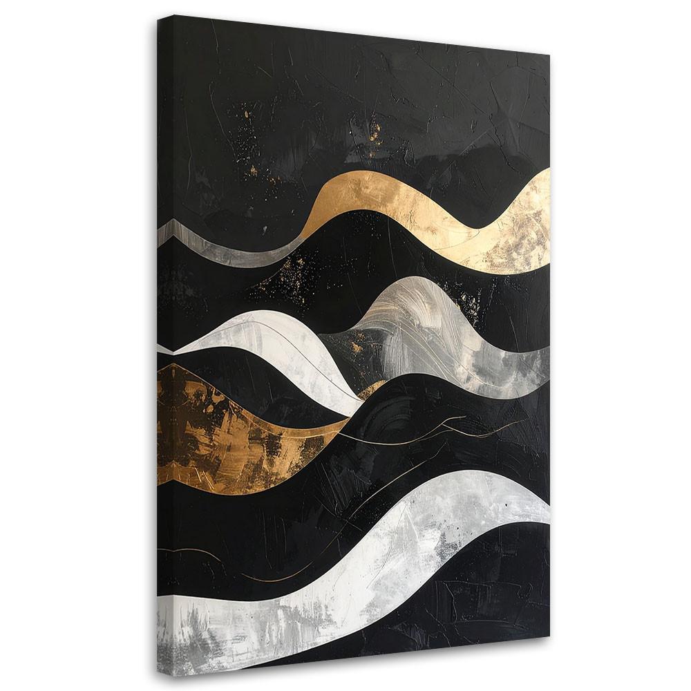LEINWANDBILD Abstraktion 20x30cm - Schwarz, Textil (20/30cm) - Feeby