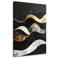 LEINWANDBILD Abstraktion 20x30cm - Schwarz, Textil (20/30cm) - Feeby