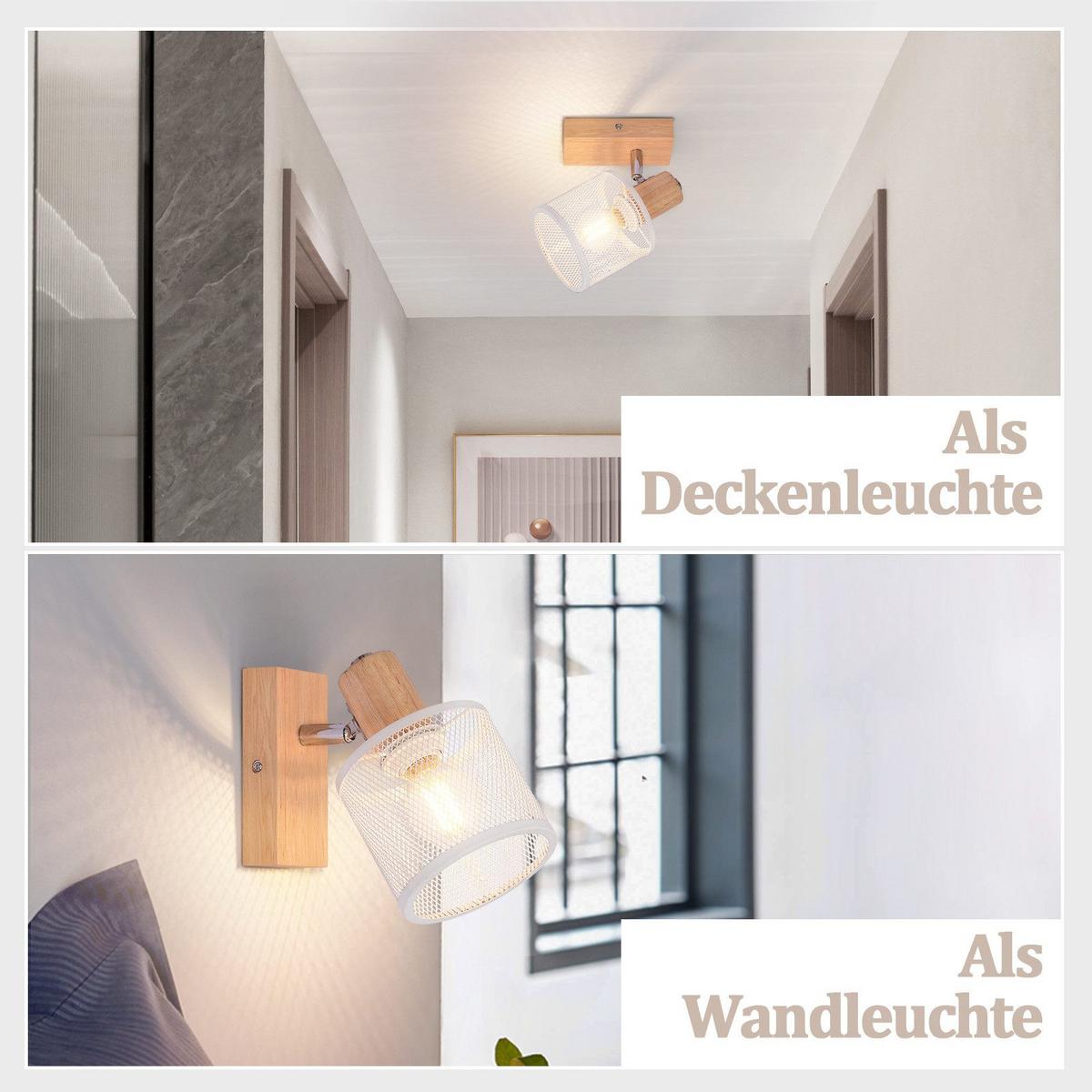 DECKENSTRAHLER Gisela 1-flammig 16/10/14 cm - Weiß, Metall (16/10/14cm) - Nettlife
