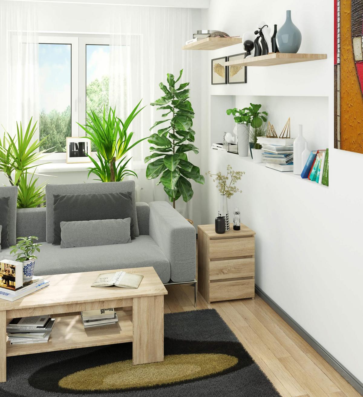 KOMMODE Eiche Sonoma 57/40/35 - Sonoma Eiche, Holzwerkstoff (40/57/35cm) - RAUMHIRSCH FURNITURE
