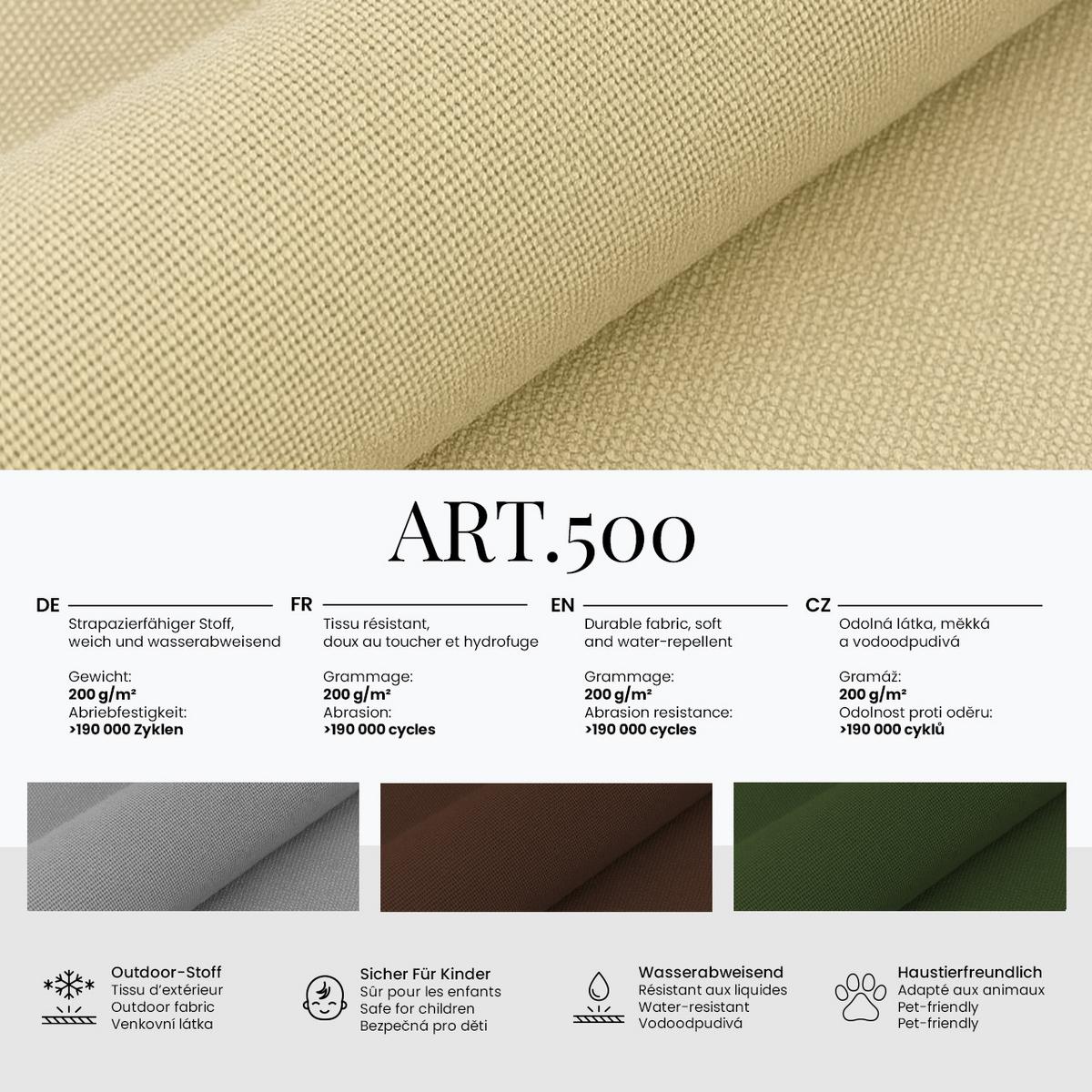 GARTENMÖBEL-SET ELBA: 1x Tisch, 2x Sofa - Grau - Grau, Textil - MKS