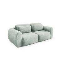 SCHLAFSOFA Simone - Salbeigrün, Holzwerkstoff/Textil (266/95/110cm) - Fun Möbel