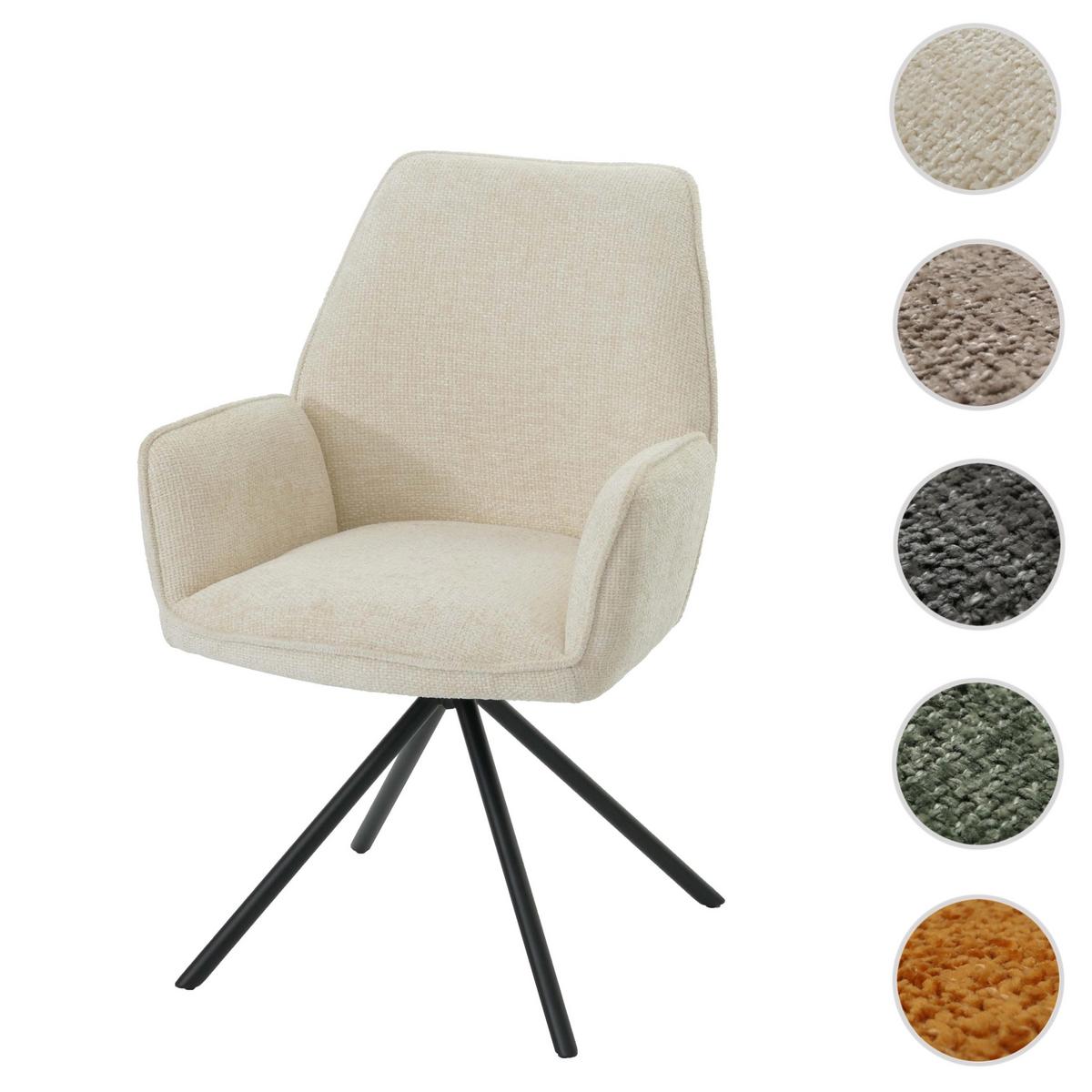 ESSZIMMERSTUHL Cremeweiß, Schwarz - Creme/Schwarz, Textil (60/86/60cm) - MCW