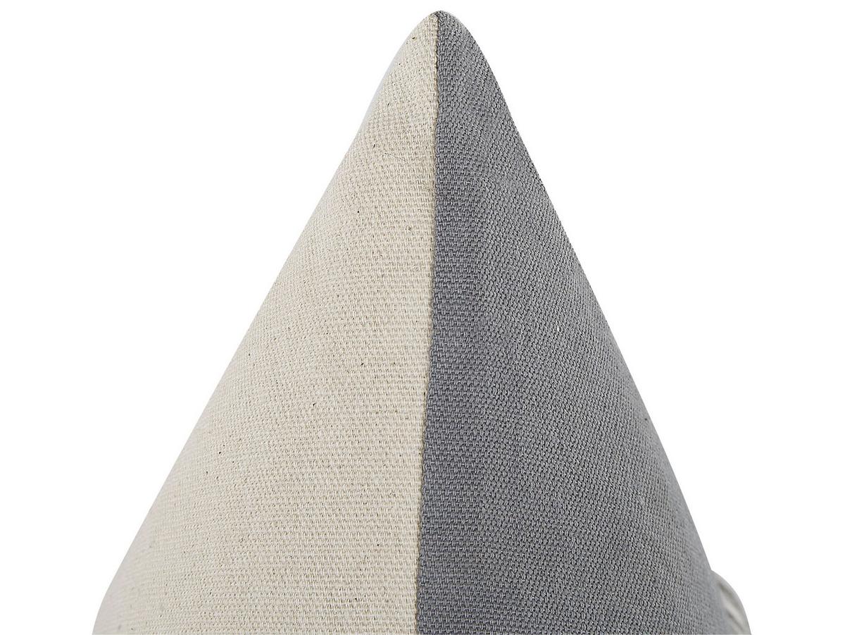 DEKOKISSEN 2er-Set Beige 45/45 cm Alocasia - Beige, Naturmaterialien/Textil (45/45cm) - Beliani