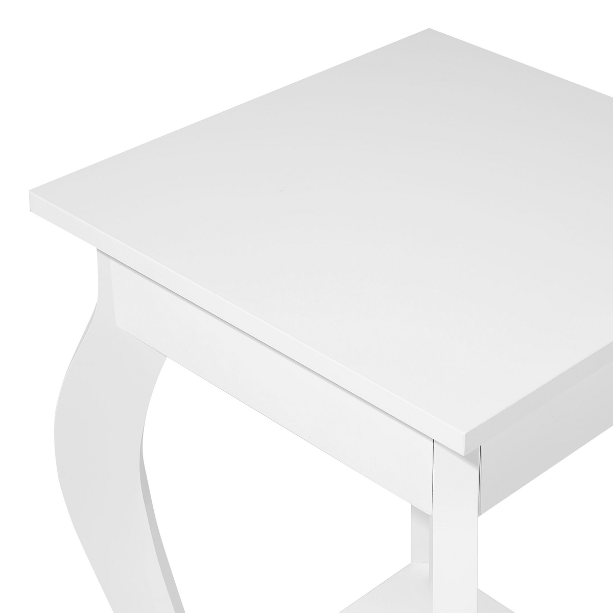 COUCHTISCH weiß quadratisch 38/38 cm Avon - Weiß, Holzwerkstoff (42/38/60cm) - Beliani