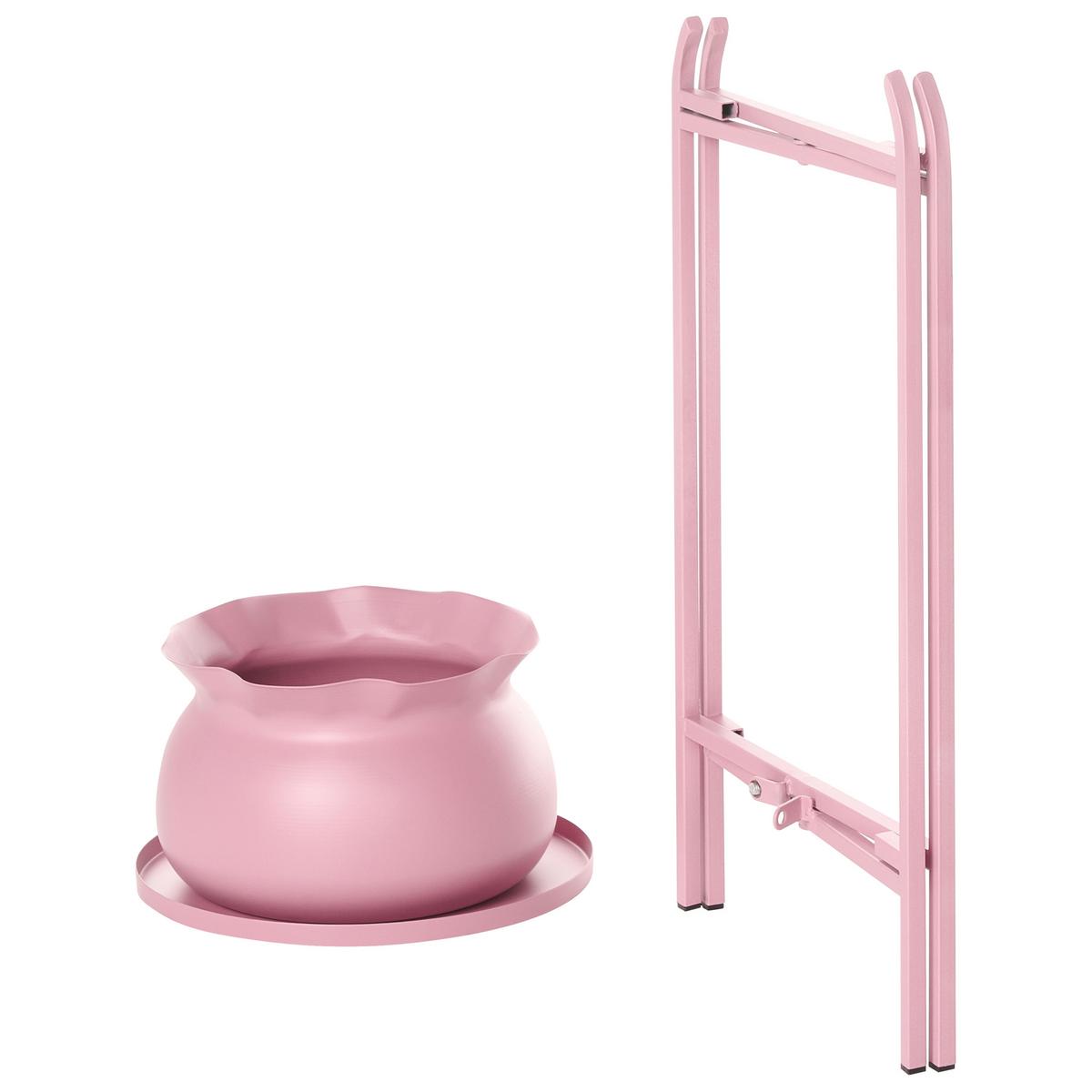 PFLANZENSTÄNDER Rosa Mokuren - Pink, Metall (60cm) - Beliani