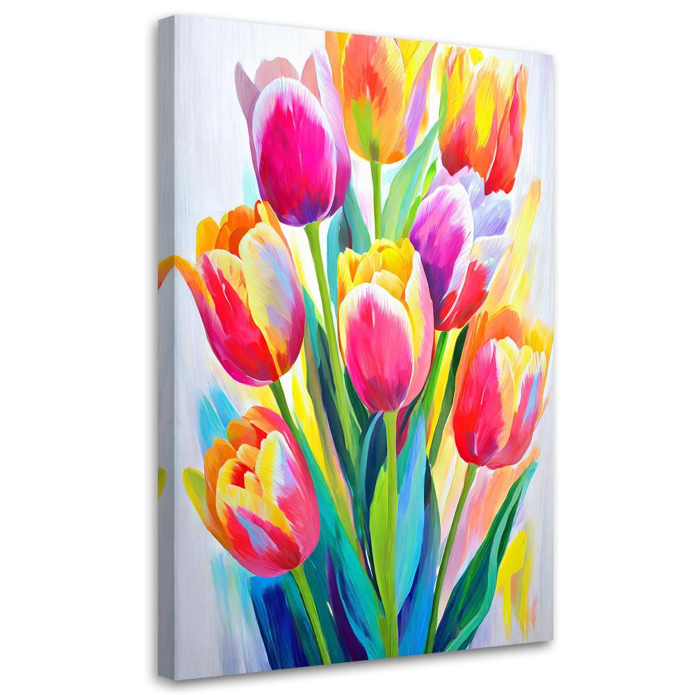 LEINWANDBILD Blumen 40x60cm - Multicolor, Textil (40/60cm) - Feeby