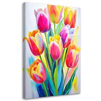 LEINWANDBILD Blumen 40x60cm - Multicolor, Textil (40/60cm) - Feeby