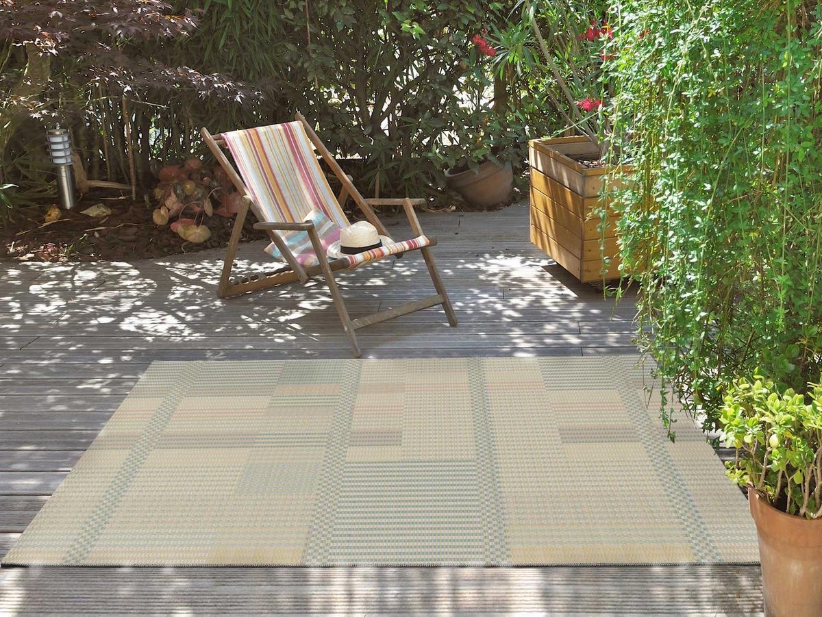 OUTDOORTEPPICH In Pastelltönen Manila 80/150 cm - Pastellblau/Pastellgrün, Textil (80/150cm) - Atticgo
