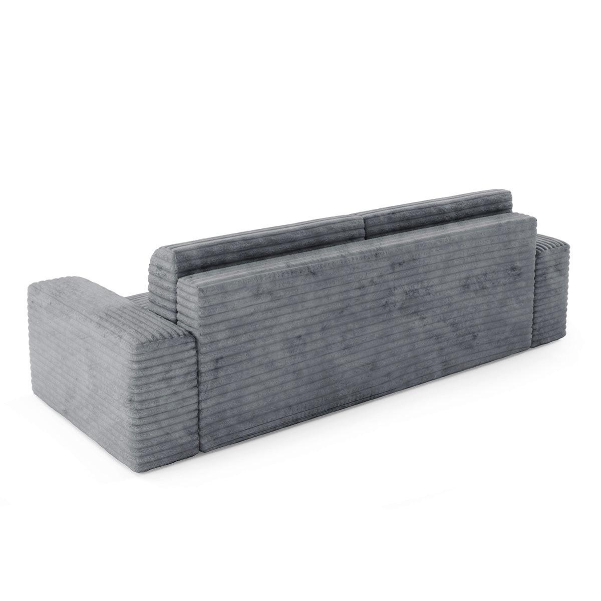 SOFA Fabio 3 Sitzplätze Grau - Grau, Holz (260/82/102cm) - Petits-meubles