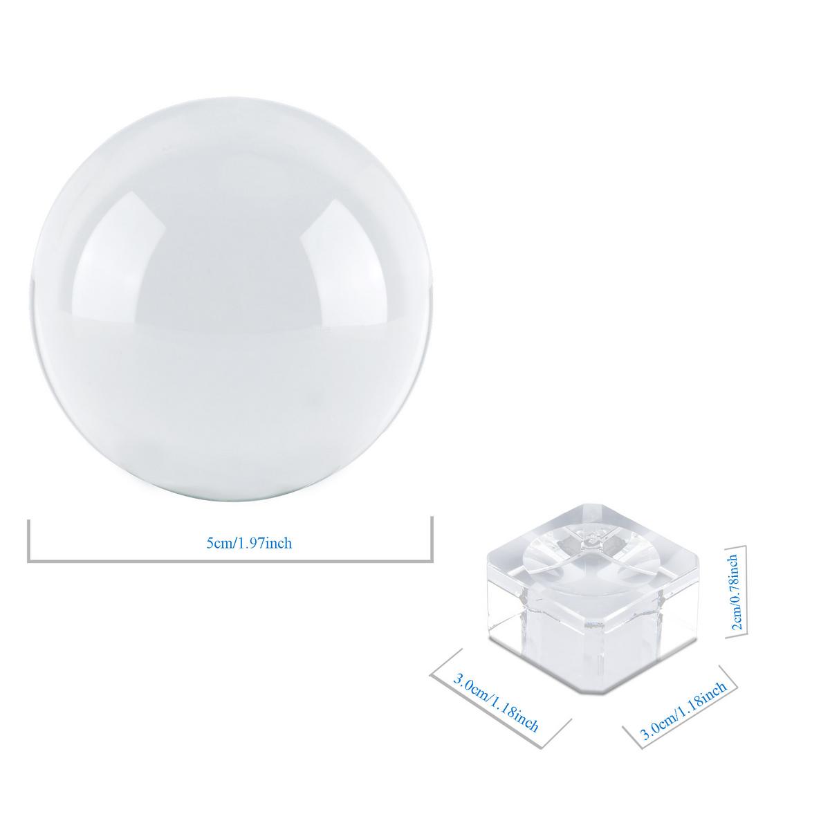 GLASKUGEL Fotokugel mit Ständer - Transparent, Glas (5cm) - Intirilife
