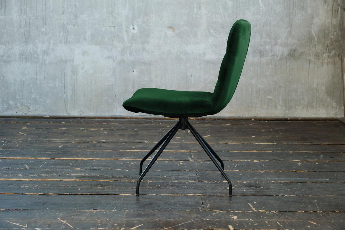 DREHSTUHL NEW CHARME Smaragdgrün Velvet (1er-Set) - Smaragdgrün, Textil (52/87/66cm) - KAWOLA