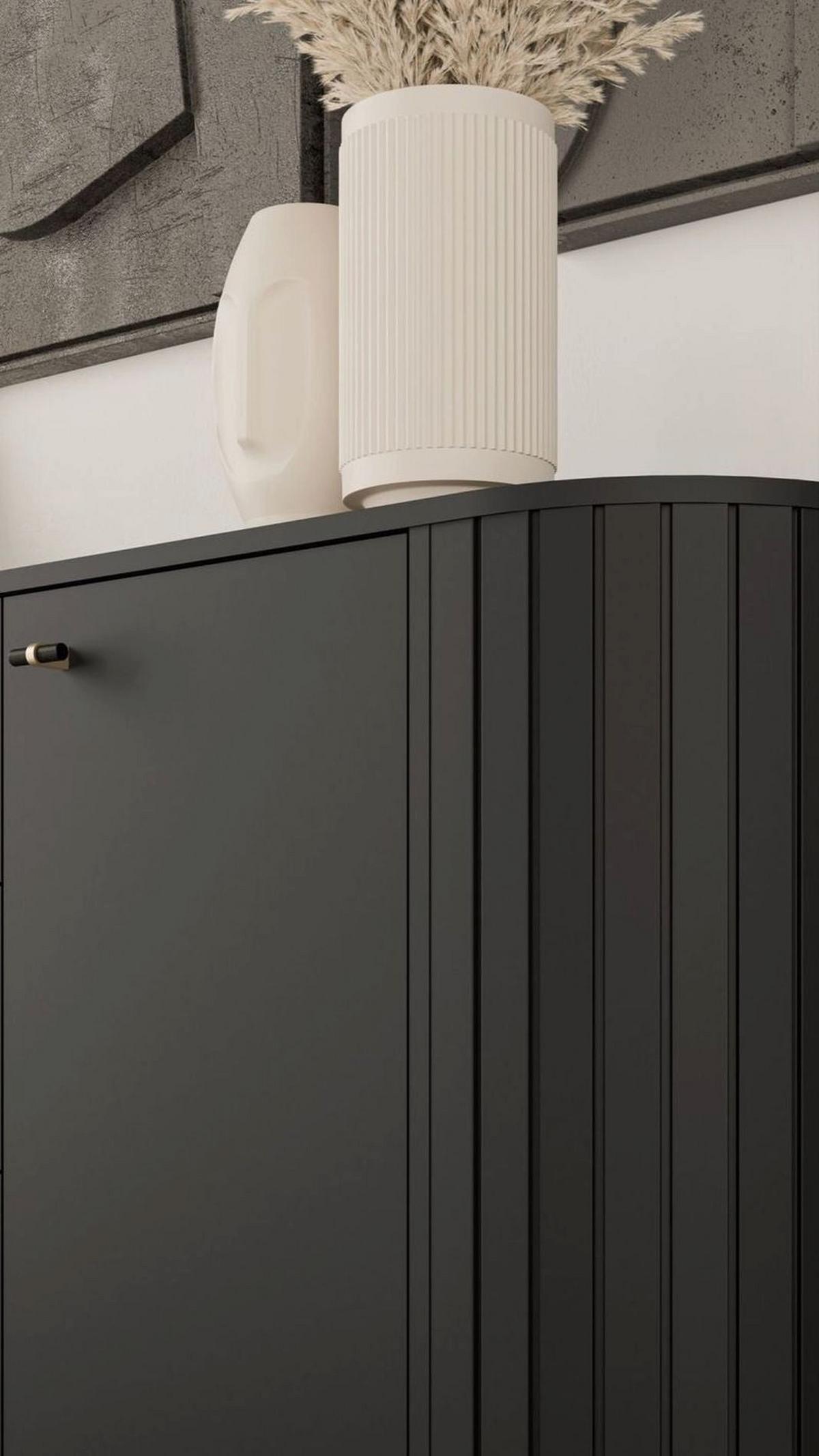 SIDEBOARD Zante Schwarz 150 cm - Goldfarben/Schwarz, Holzwerkstoff/Metall (150/81/40cm) - Selsey
