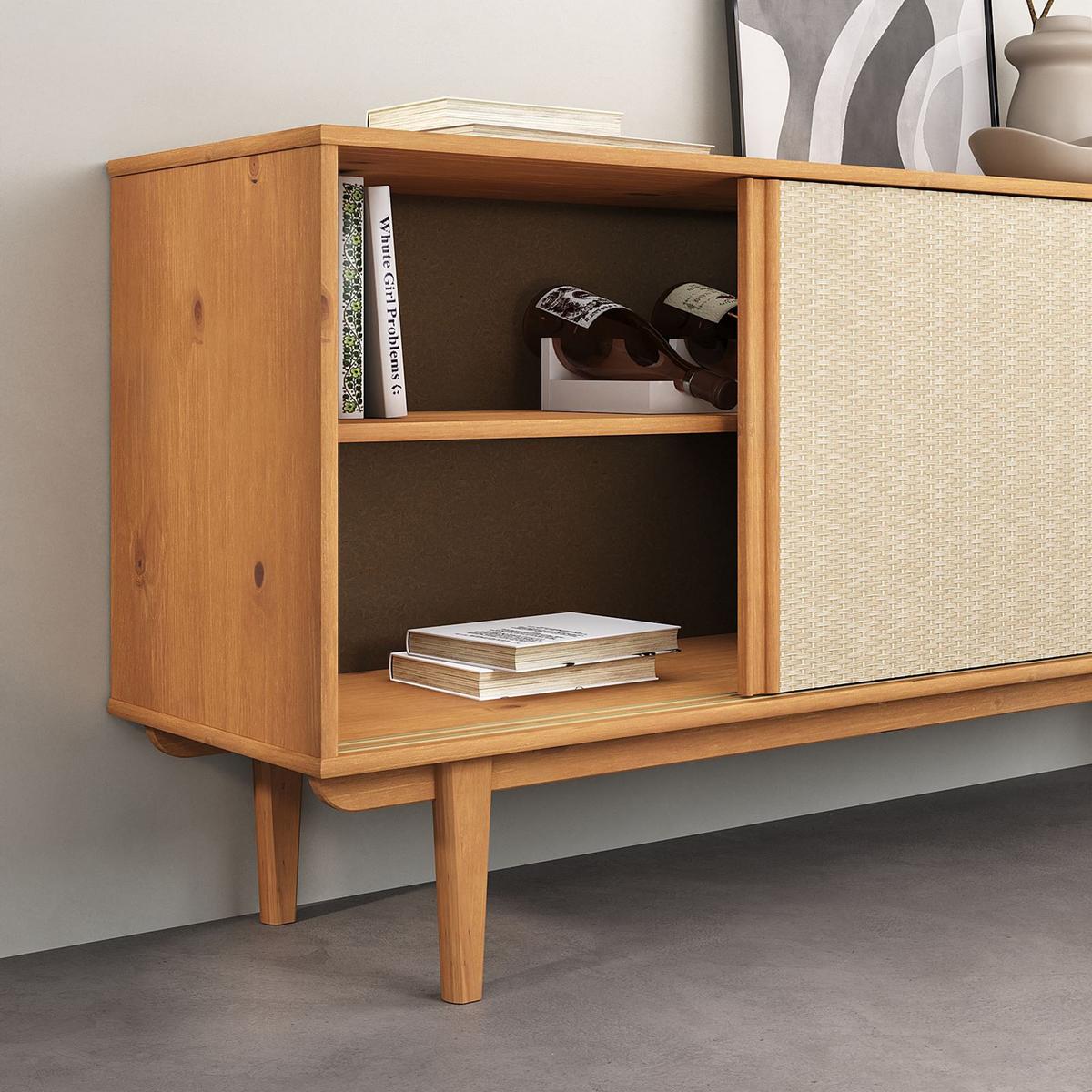 SIDEBOARD SIMONA Eiche - Eichefarben, Holz (175/76/41cm) - IDIMEX