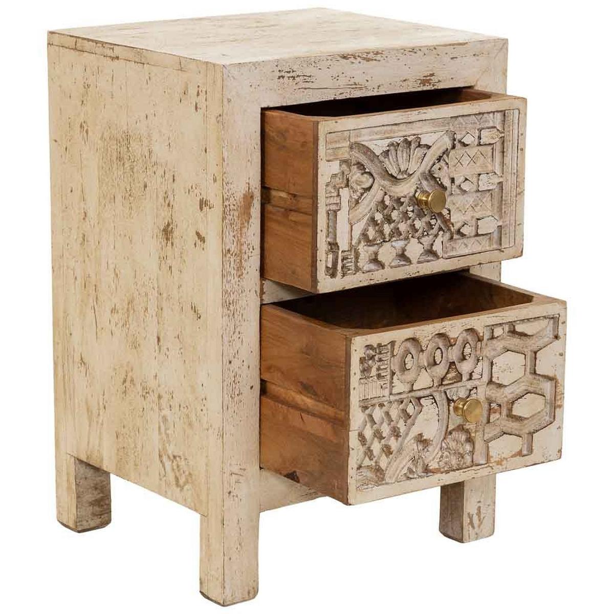 NACHTTISCH aus holz 40x35x60cm - Beige, Holz (40/60/35cm) - Wanderlust