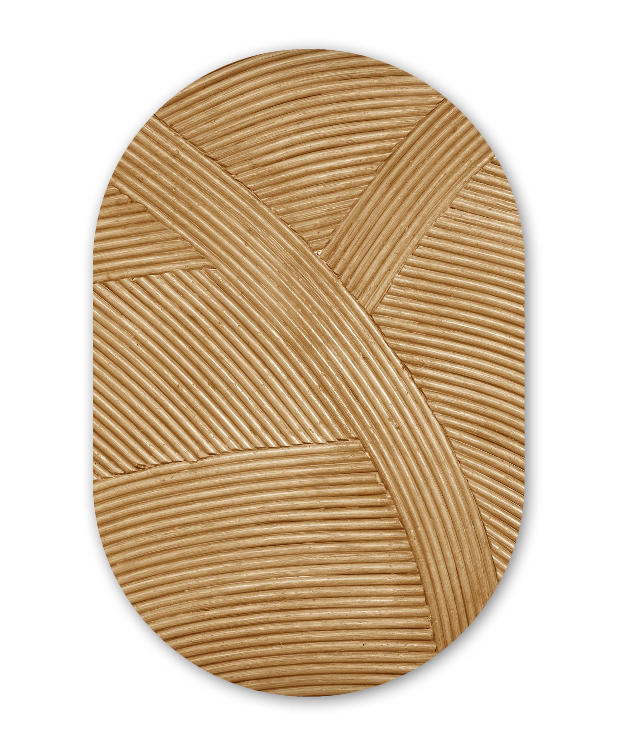 WANDBILD Struktur - Natur - Kunst - Rattan Wanddeko Schlafzimmer 60x90 cm - Naturfarben, Kunststoff (60/90cm) - MuchoWow