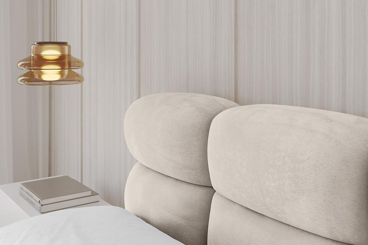 POLSTERBETT mit Bettkasten und Lattenrost, Boxbett ohne Matratze - NOMA 160x200 Beige - Beige, Holzwerkstoff/Textil (160/200cm) - ALTDECOR
