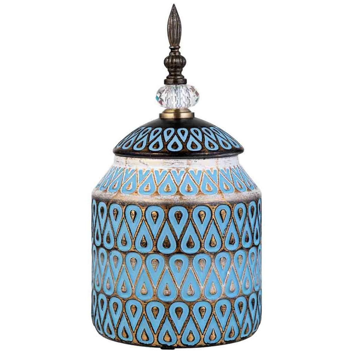 VASE aus Keramik, blau, 16x31cm - Blau, Keramik (31cm) - Wanderlust